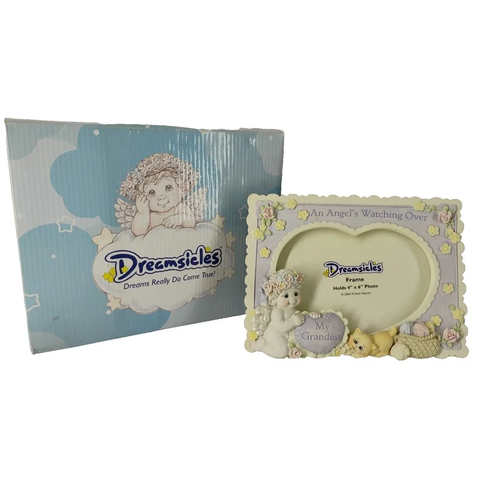 NIB Vtg Dreamsicles An Angels Watching Over Me My Grandma Picture Photo Frame